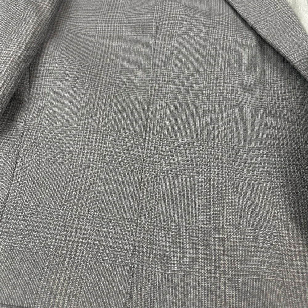 Ralph Lauren Polo University Club Men 40R Grey Glen Plaid Wool Blazer Sport Coat